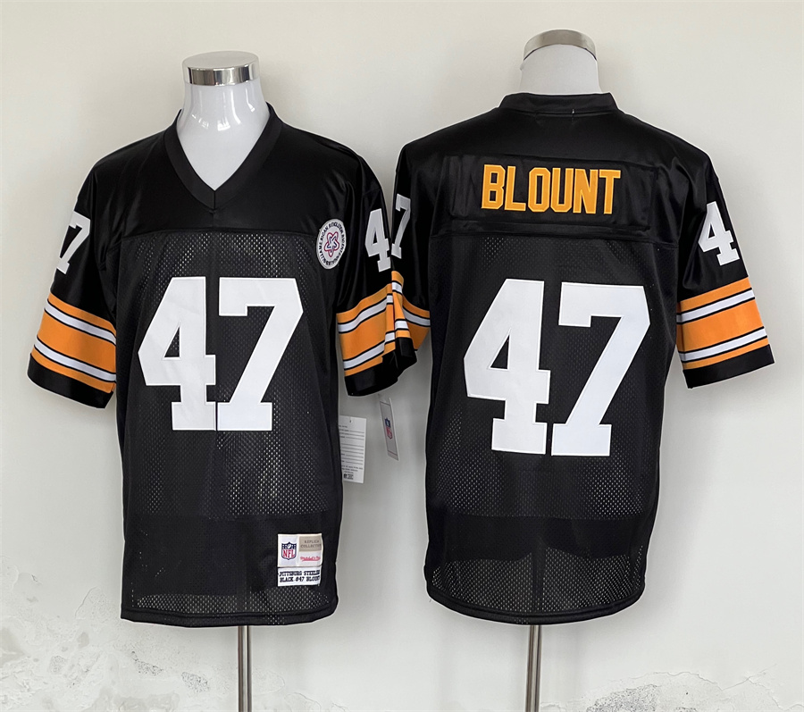 Men's Pittsburgh Steelers Mel Blount Mitchell & Ness Black Legacy Jersey